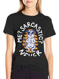 Sarcastic Dog Graphic T-Shirt - Unisex Black Tee