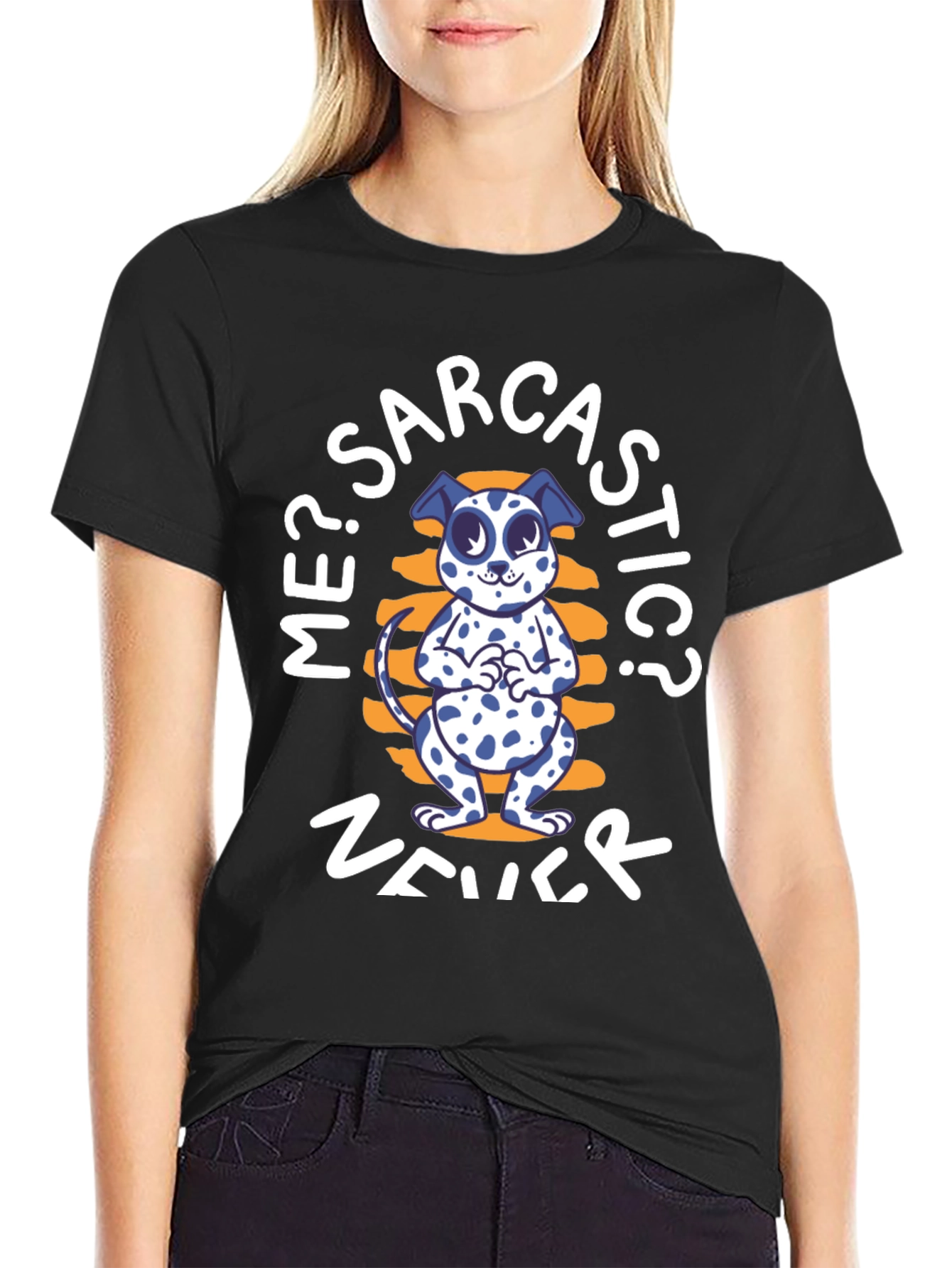 Sarcastic Dog Graphic T-Shirt - Unisex Black Tee