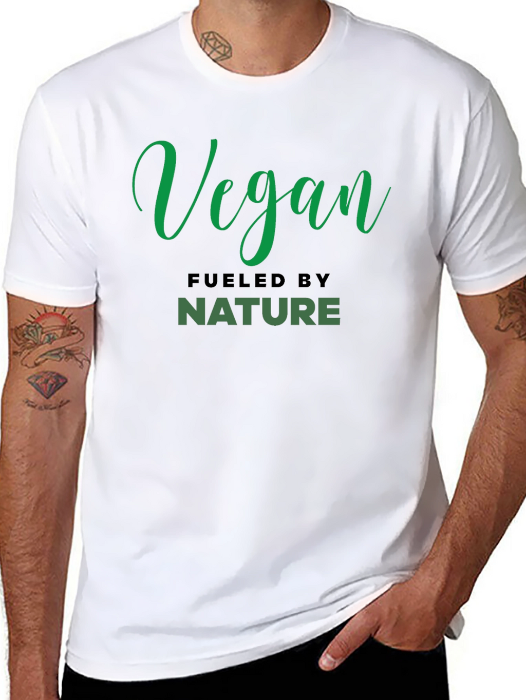 Vegan Fueled By Nature Black T-Shirt