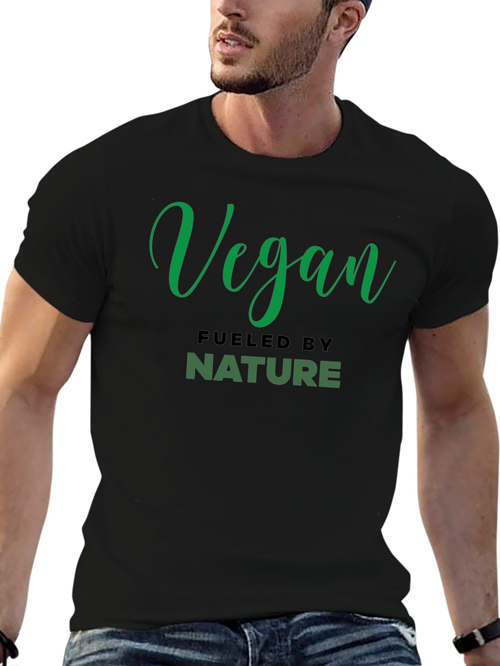 Vegan Fueled By Nature Black T-Shirt