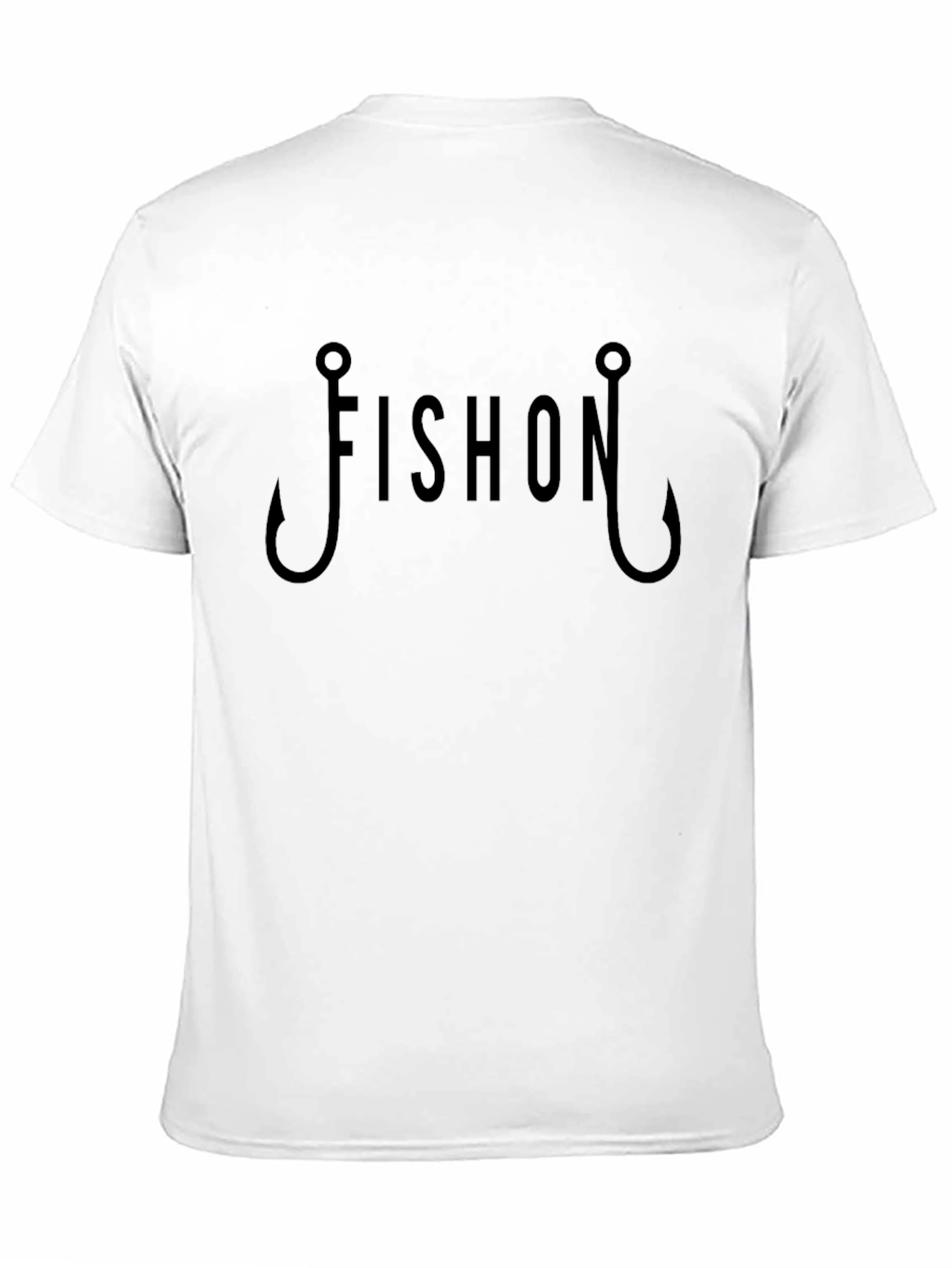 Fish On Hook Graphic Tee - Black Fishing Shirt