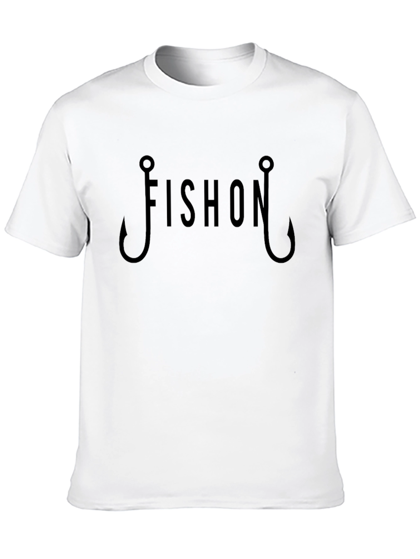 Fish On Hook Graphic Tee - Black Fishing Shirt