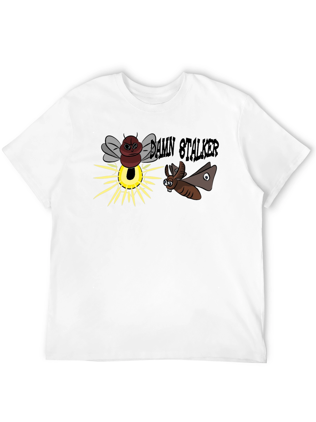 Damn Stalker Cartoon Graphic T-Shirt