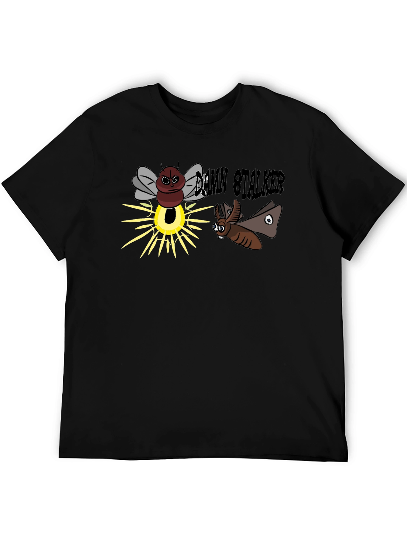 Damn Stalker Cartoon Graphic T-Shirt