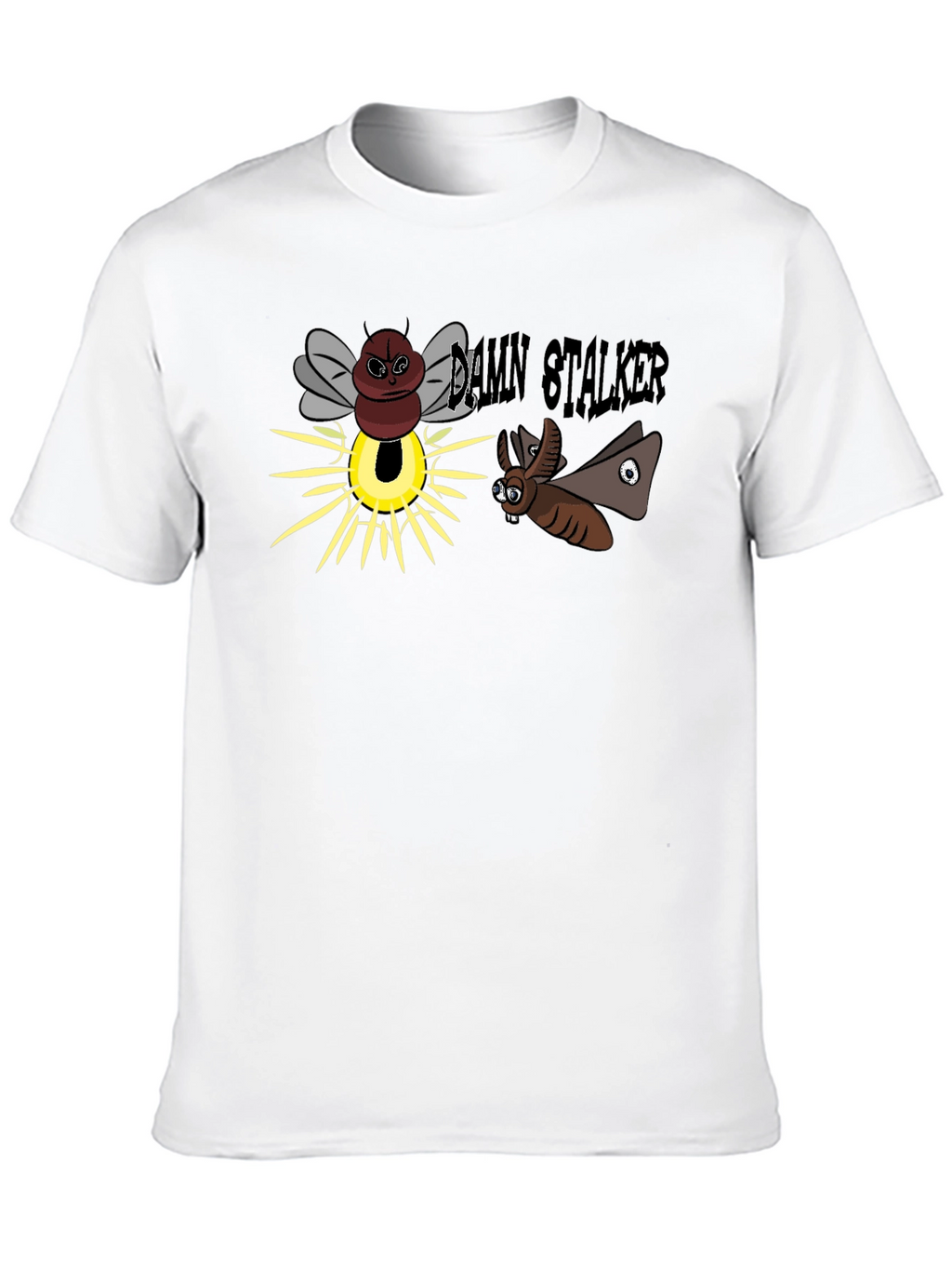 Damn Stalker Cartoon Graphic T-Shirt
