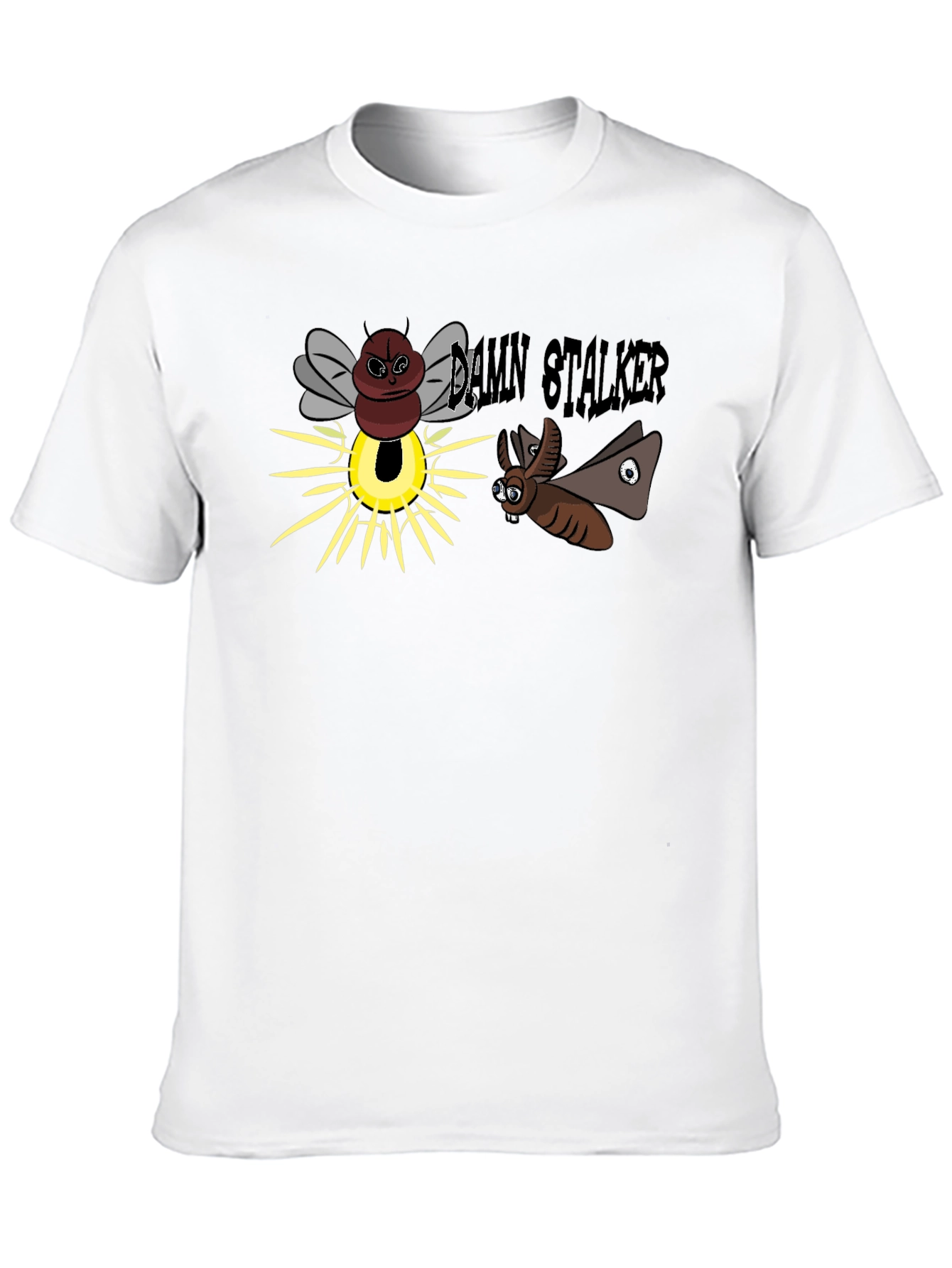 Damn Stalker Cartoon Graphic T-Shirt
