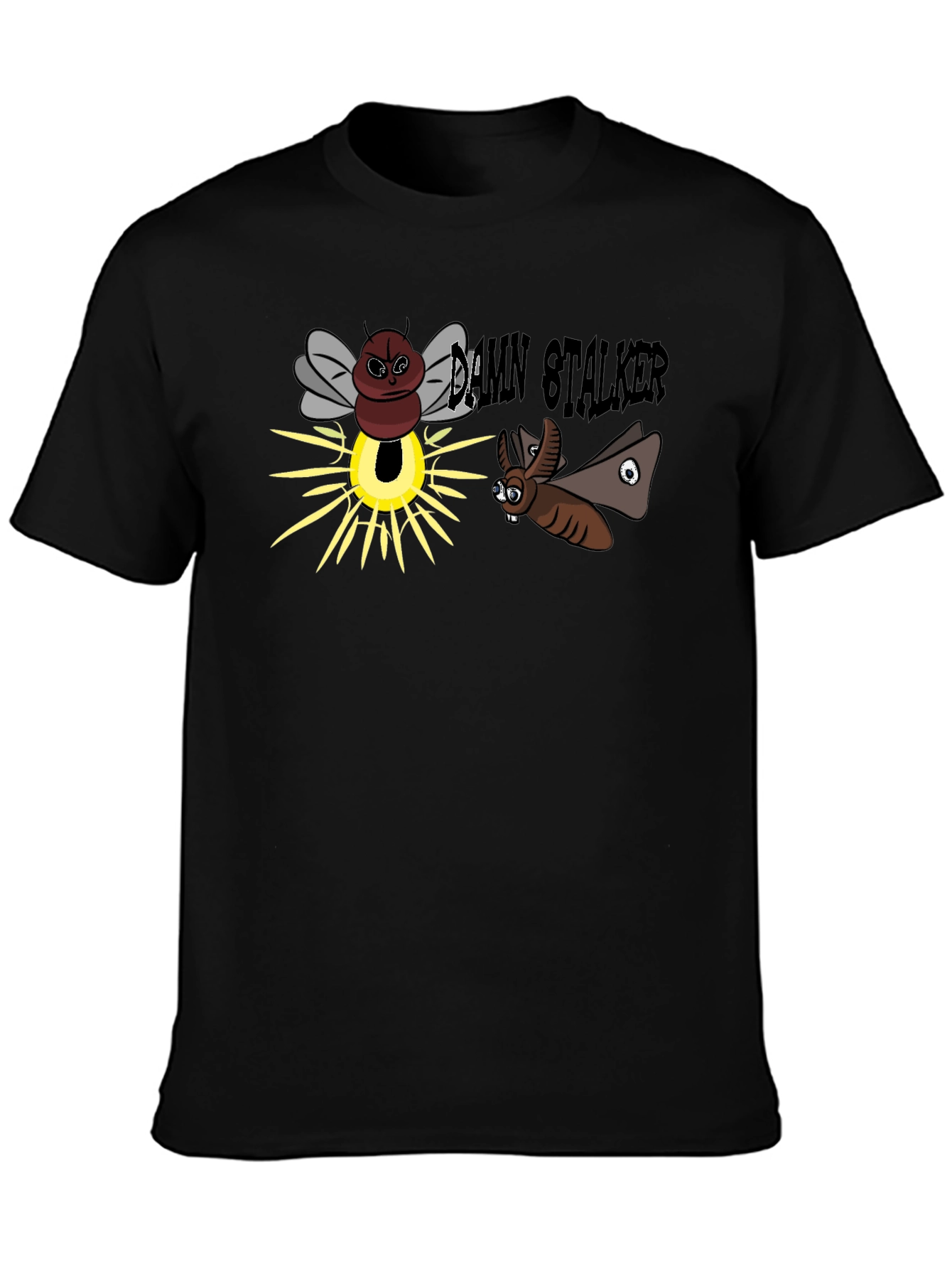 Damn Stalker Cartoon Graphic T-Shirt