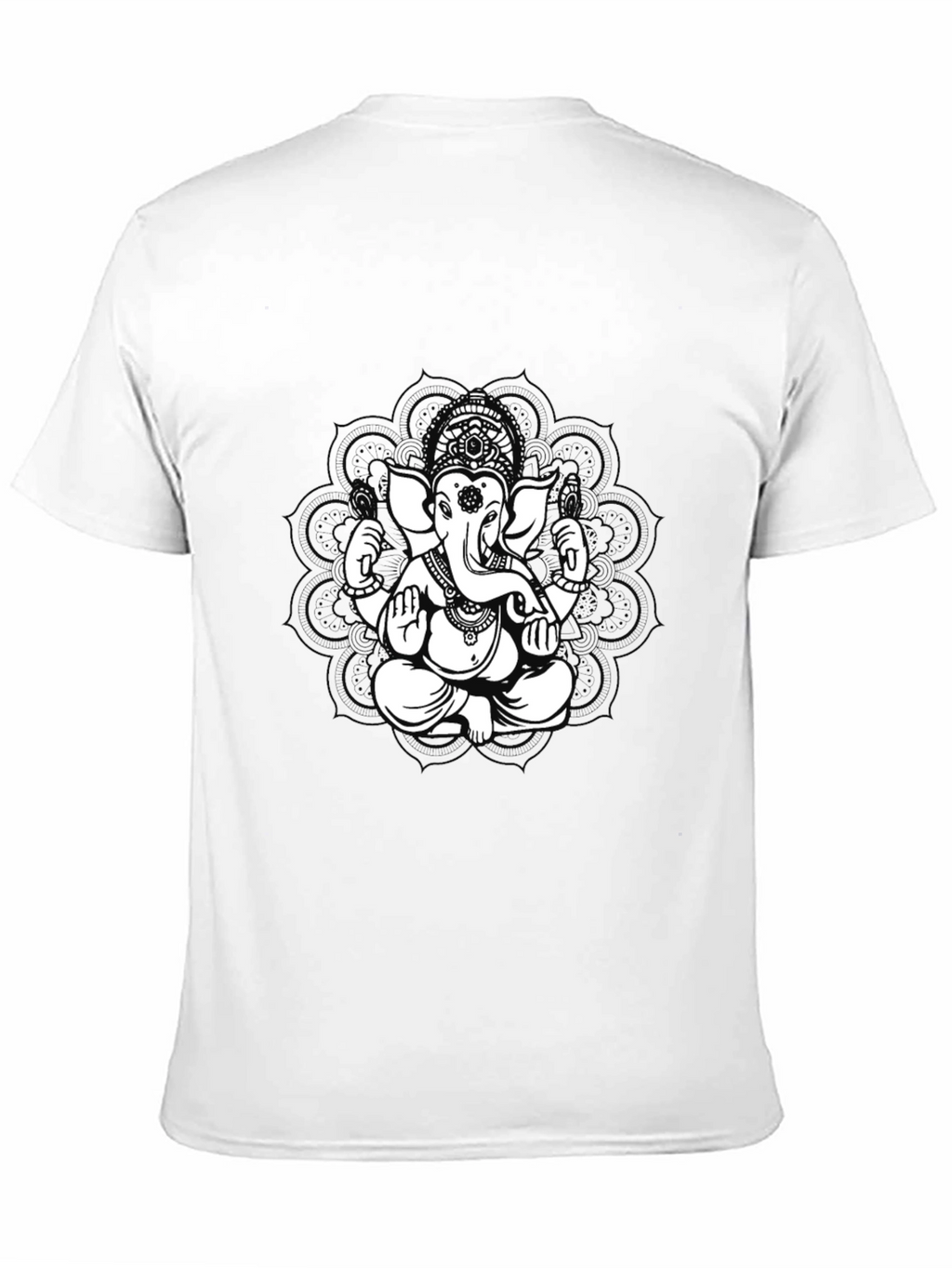 Ganesh Graphic Tee - Black Cotton Blend