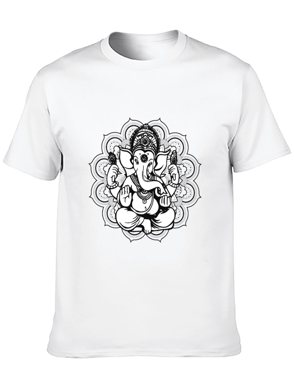 Ganesh Graphic Tee - Black Cotton Blend