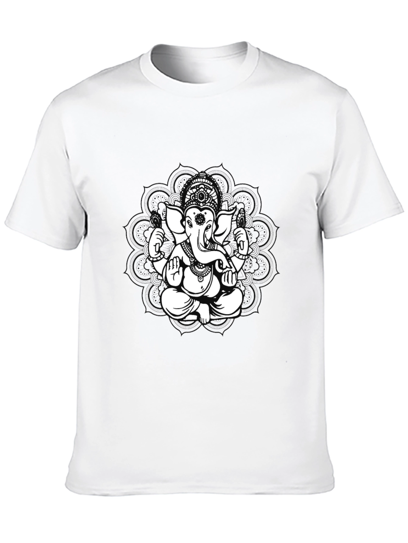 Ganesh Graphic Tee - Black Cotton Blend