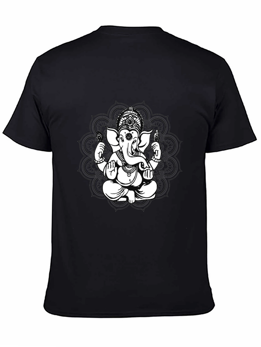 Ganesh Graphic Tee - Black Cotton Blend
