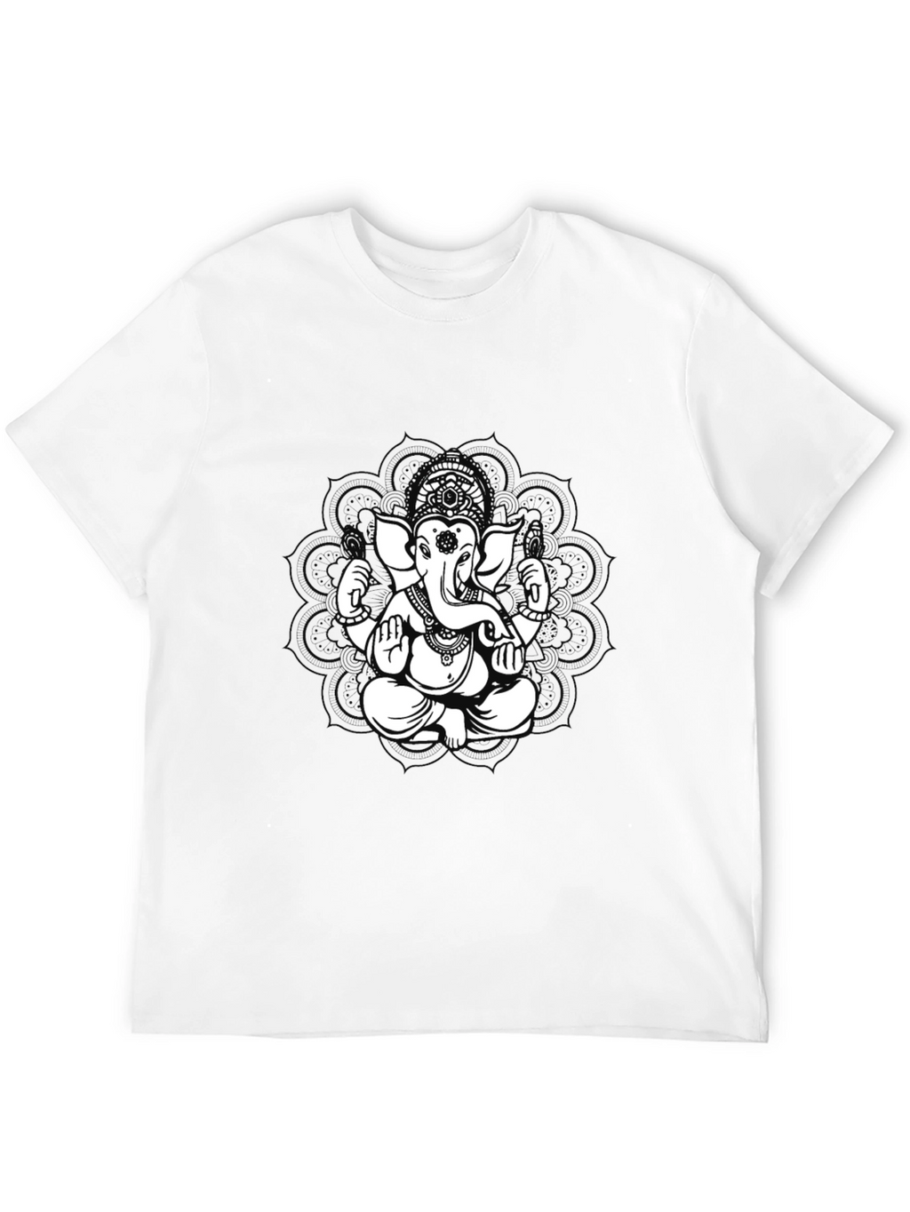 Ganesh Graphic Tee - Black Cotton Blend