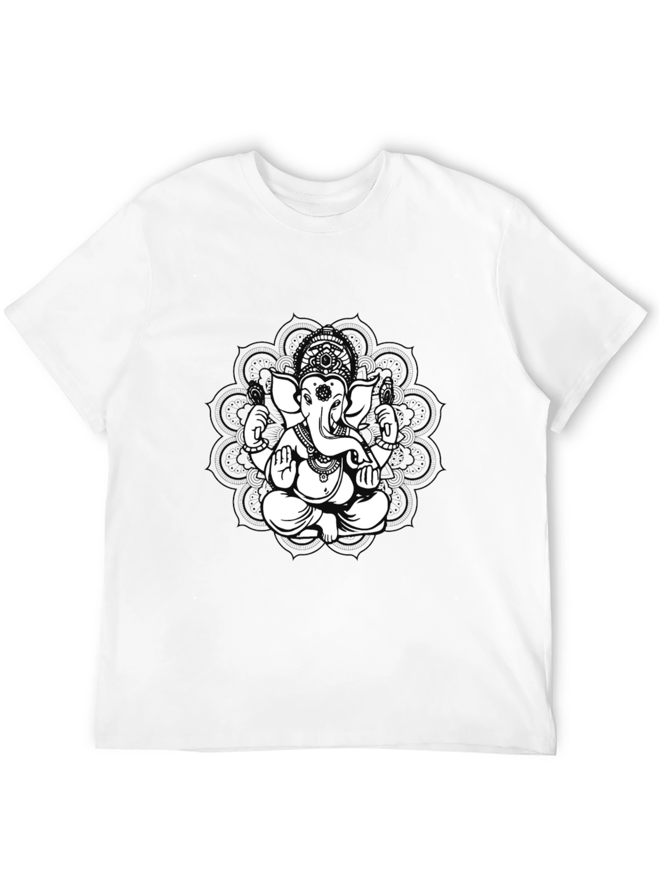 Ganesh Graphic Tee - Black Cotton Blend