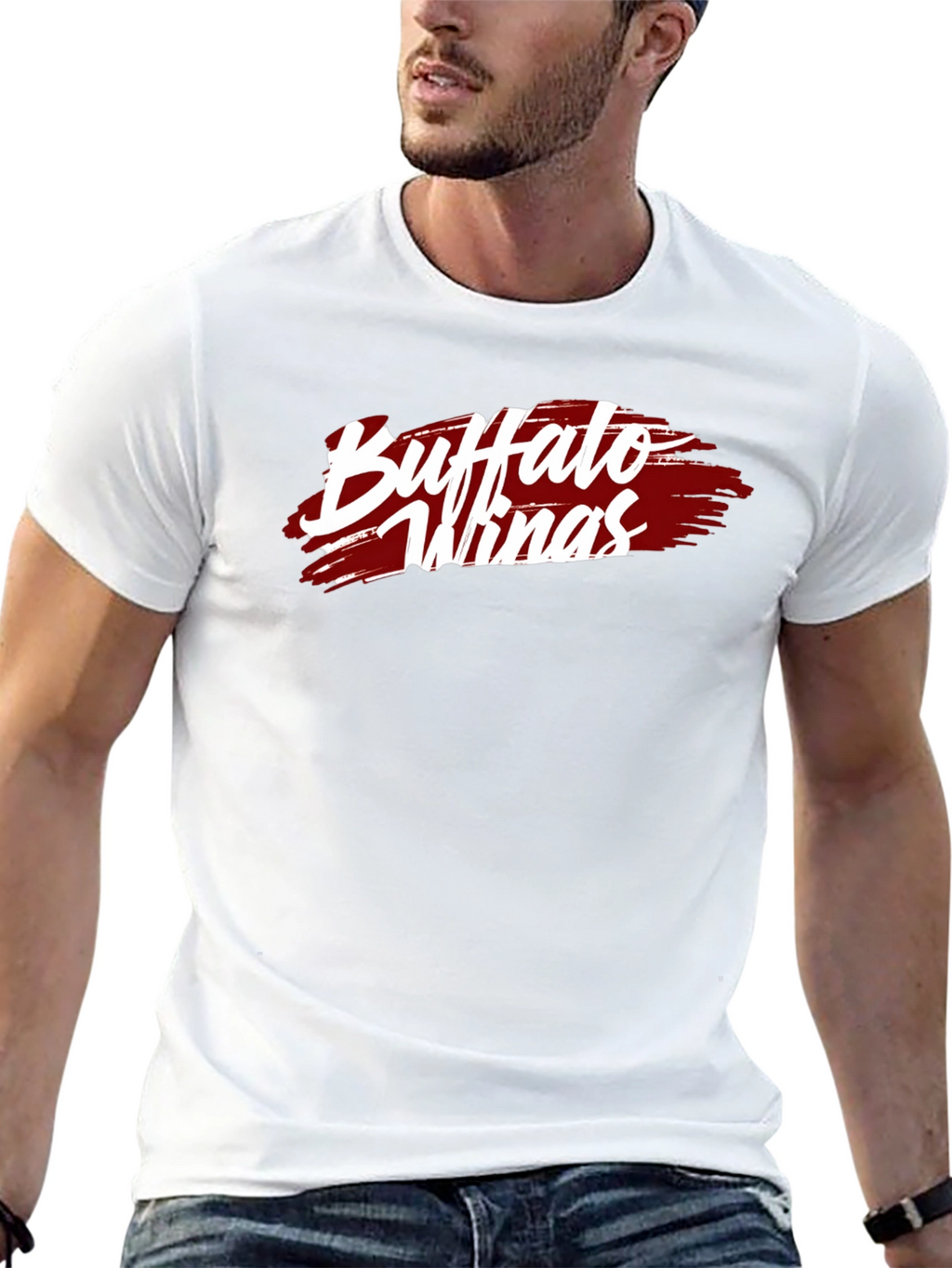 Buffalo Wings T-Shirt - Black Cotton Graphic Tee