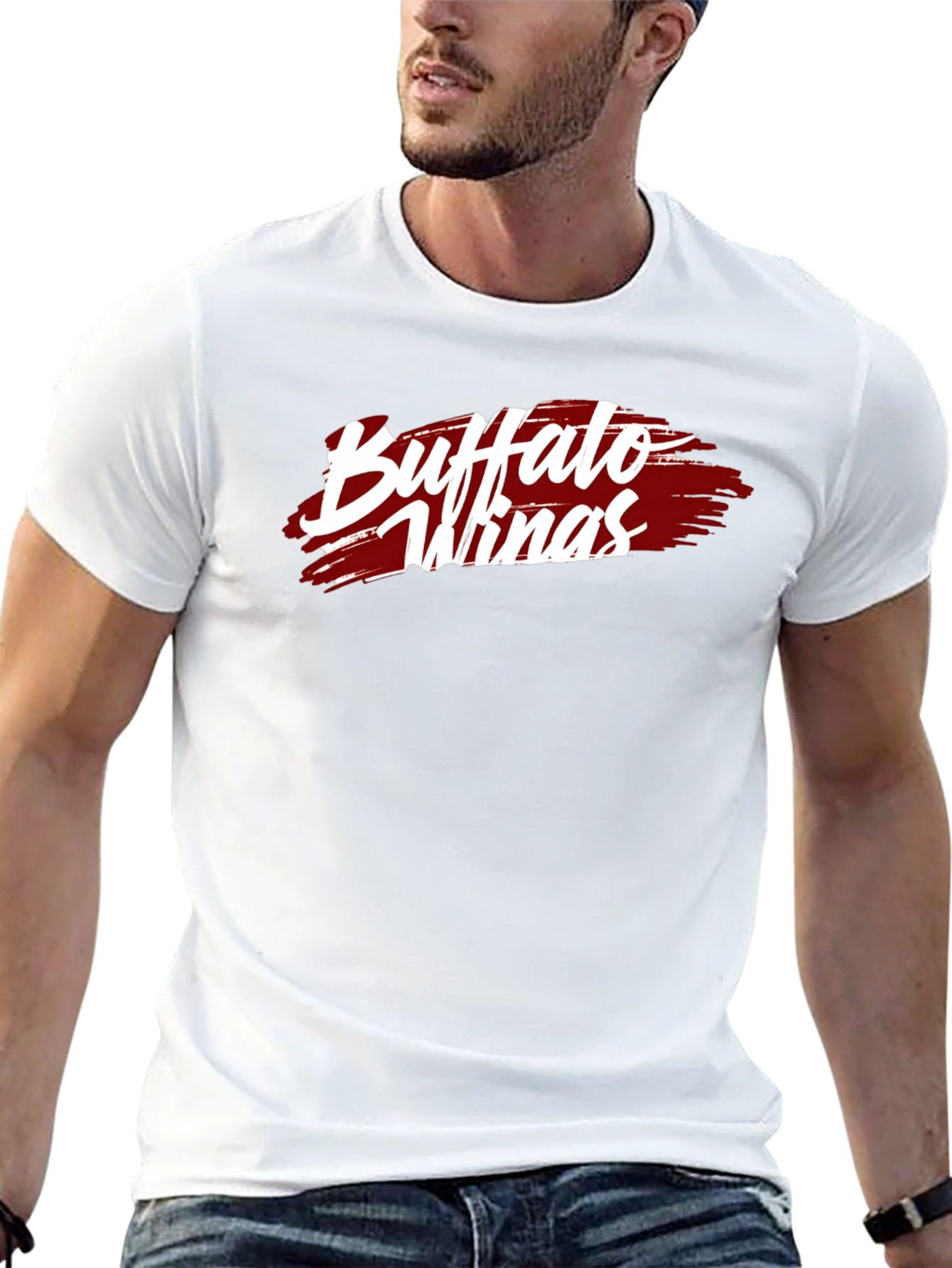Buffalo Wings T-Shirt - Black Cotton Graphic Tee