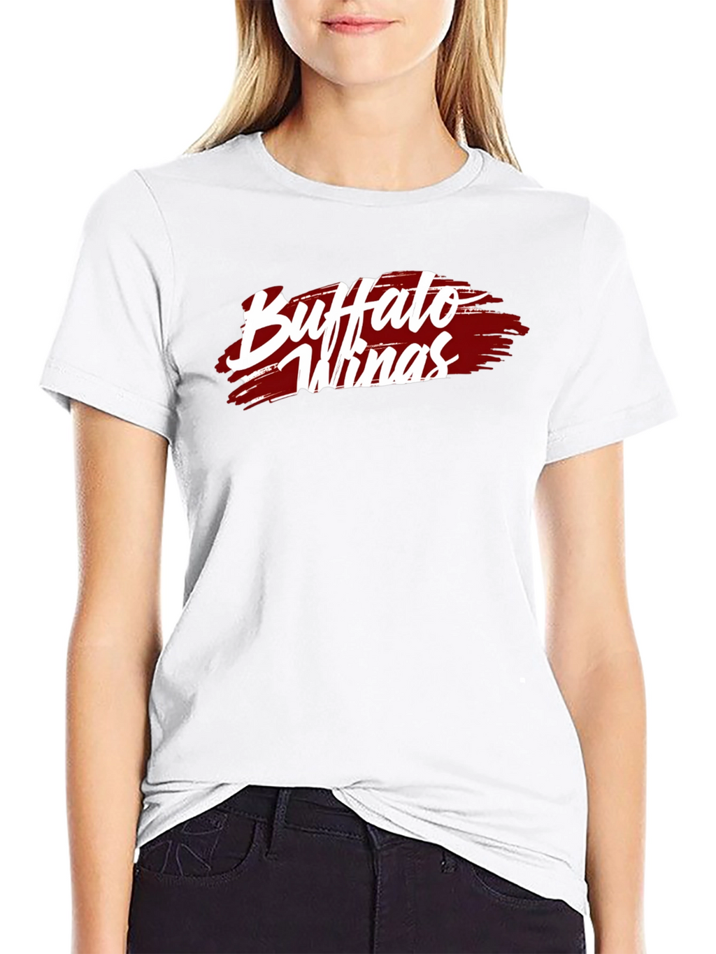 Buffalo Wings T-Shirt - Black Cotton Graphic Tee