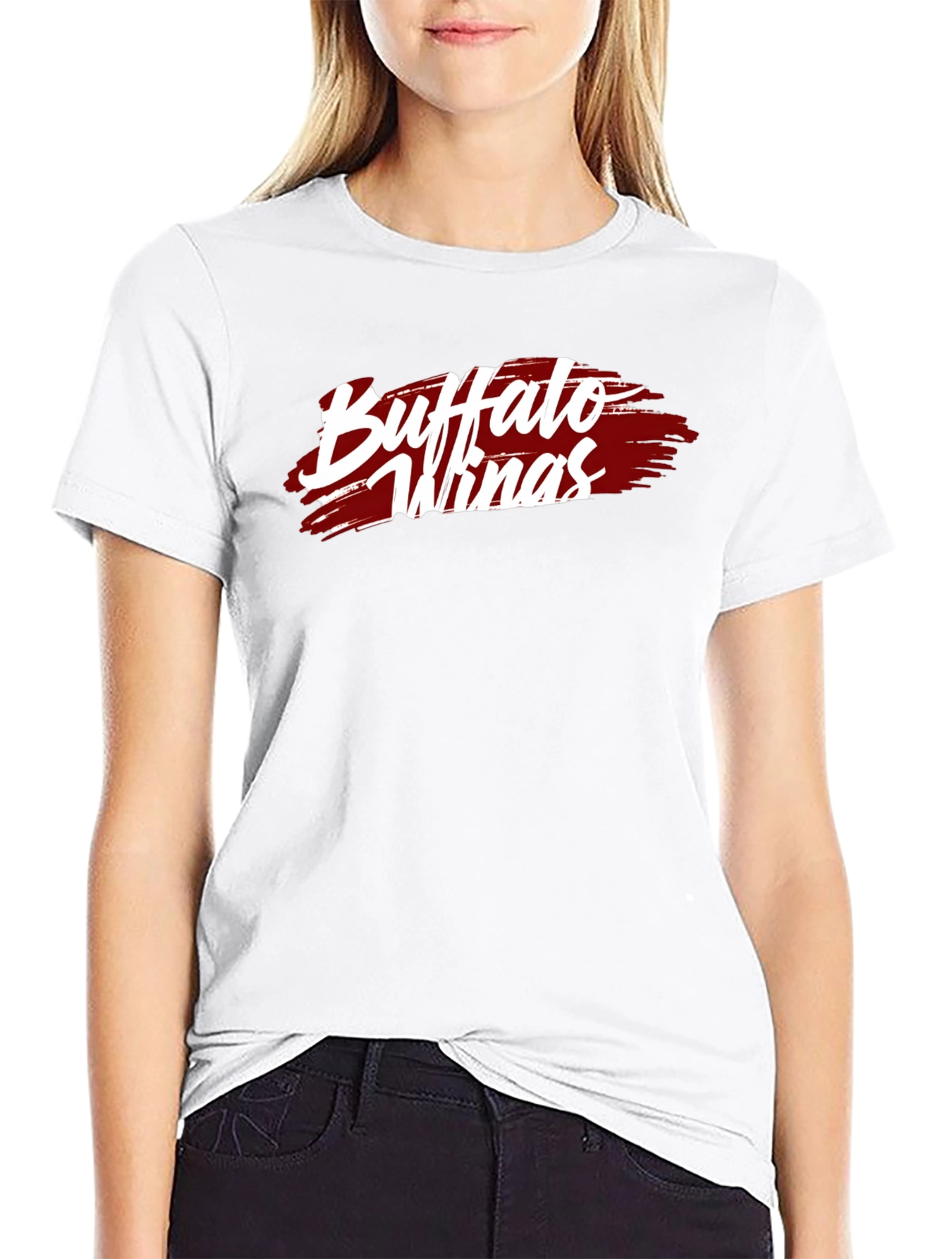 Buffalo Wings T-Shirt - Black Cotton Graphic Tee
