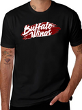 Buffalo Wings T-Shirt - Black Cotton Graphic Tee