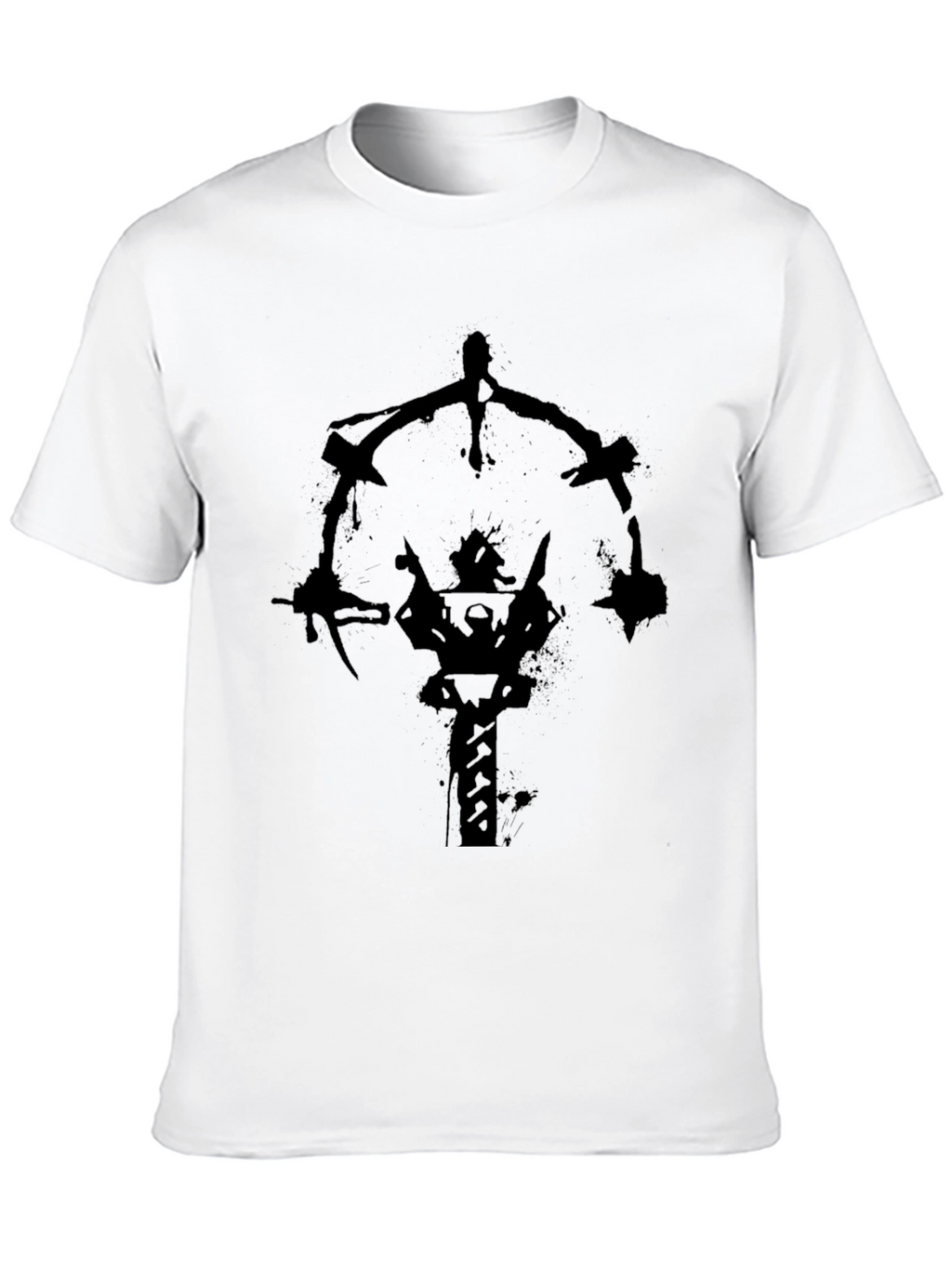 Abstract Graphic Black T-Shirt