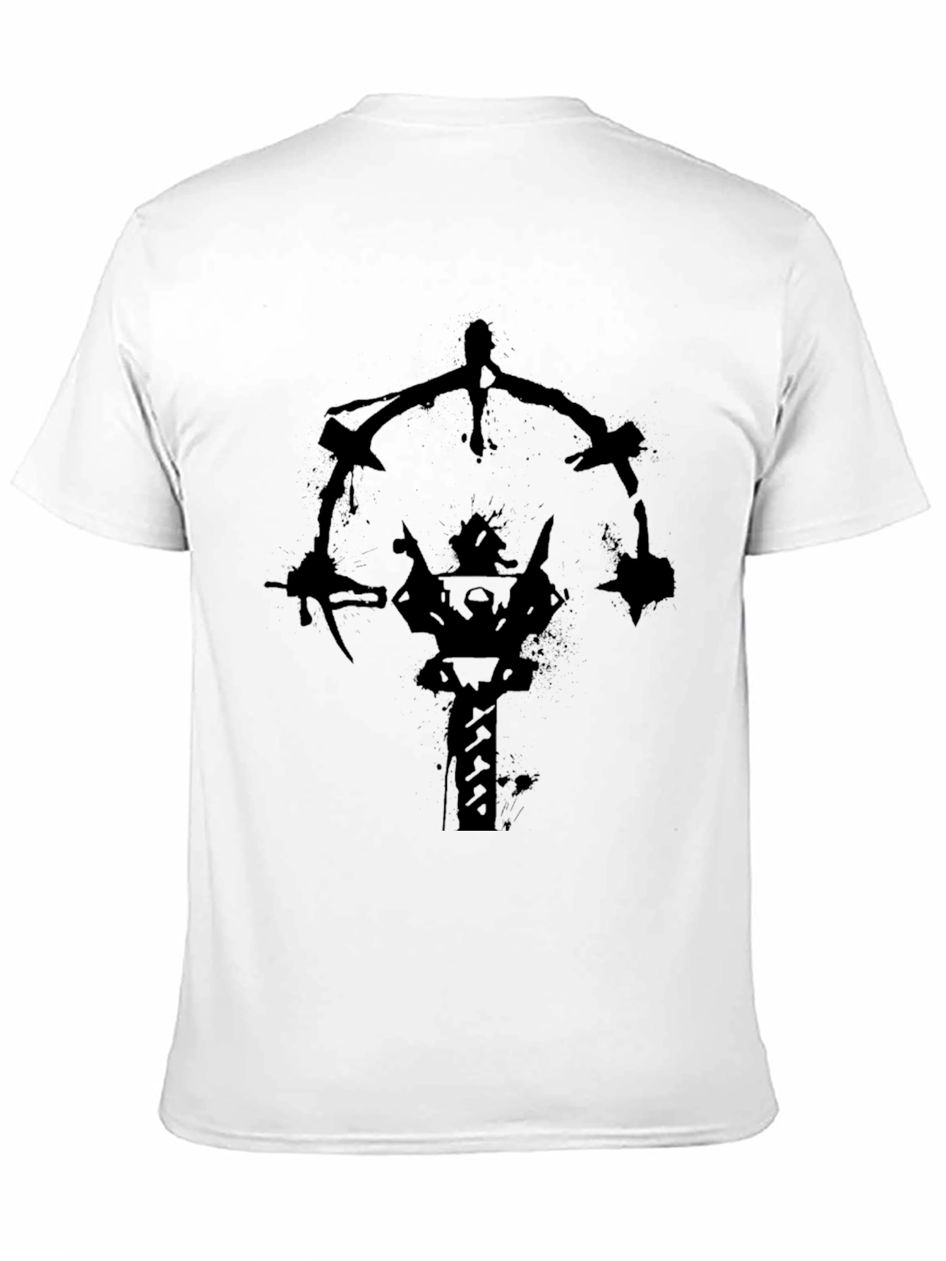 Abstract Graphic Black T-Shirt