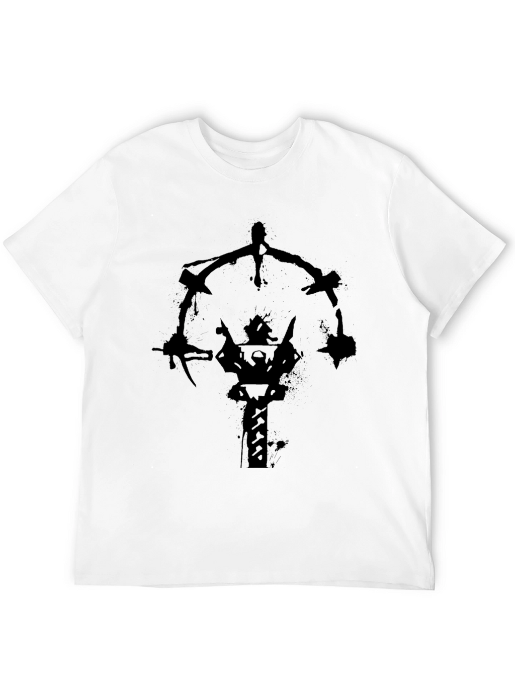 Abstract Graphic Black T-Shirt