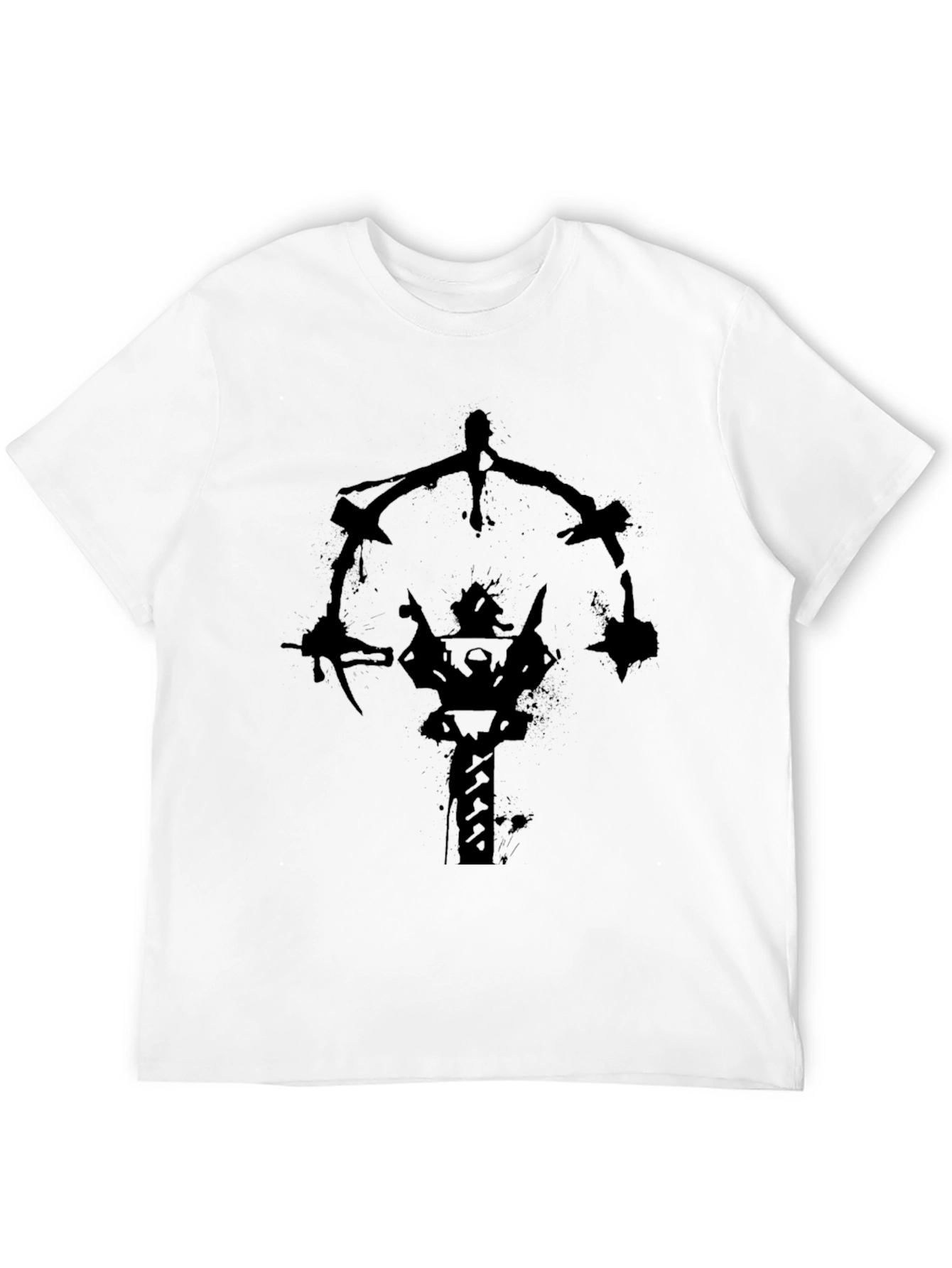 Abstract Graphic Black T-Shirt