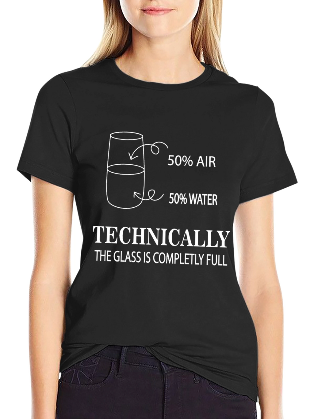 Technically Full Glass T-Shirt - Funny Science Tee