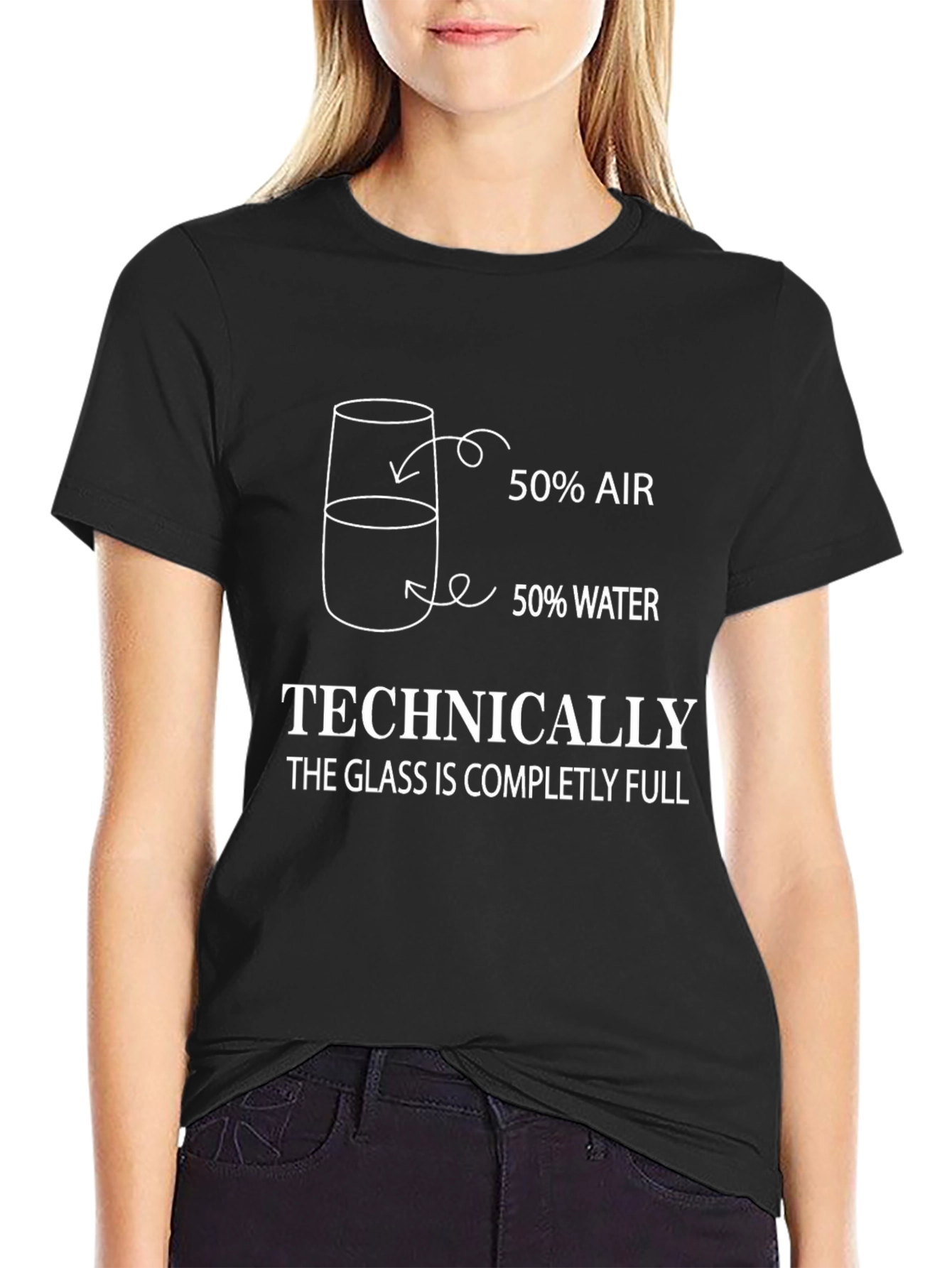 Technically Full Glass T-Shirt - Funny Science Tee
