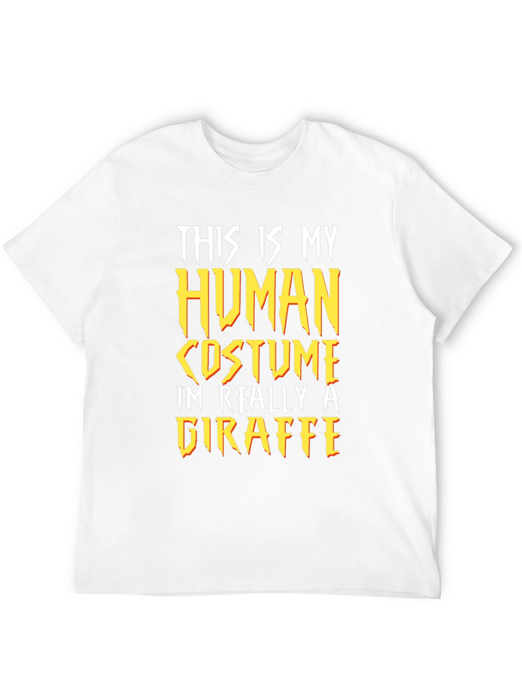 Human Costume Giraffe T-Shirt Funny Graphic Tee