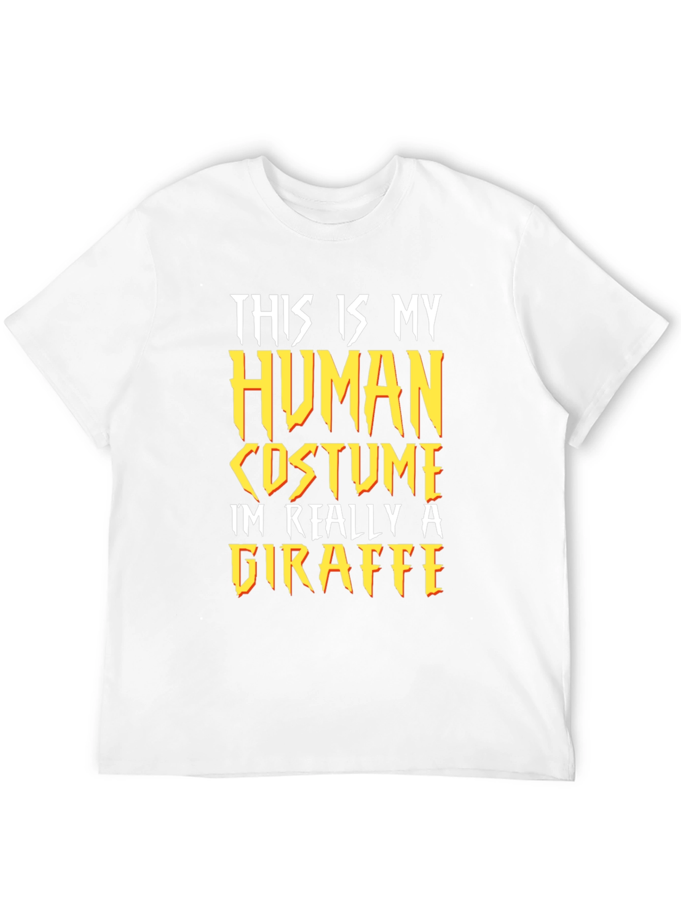 Human Costume Giraffe T-Shirt Funny Graphic Tee