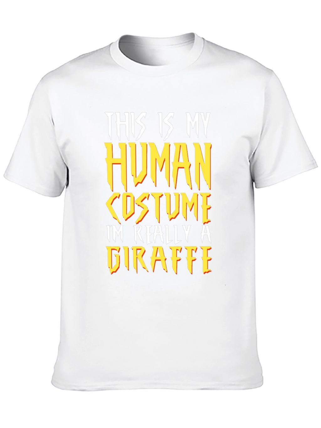 Human Costume Giraffe T-Shirt Funny Graphic Tee