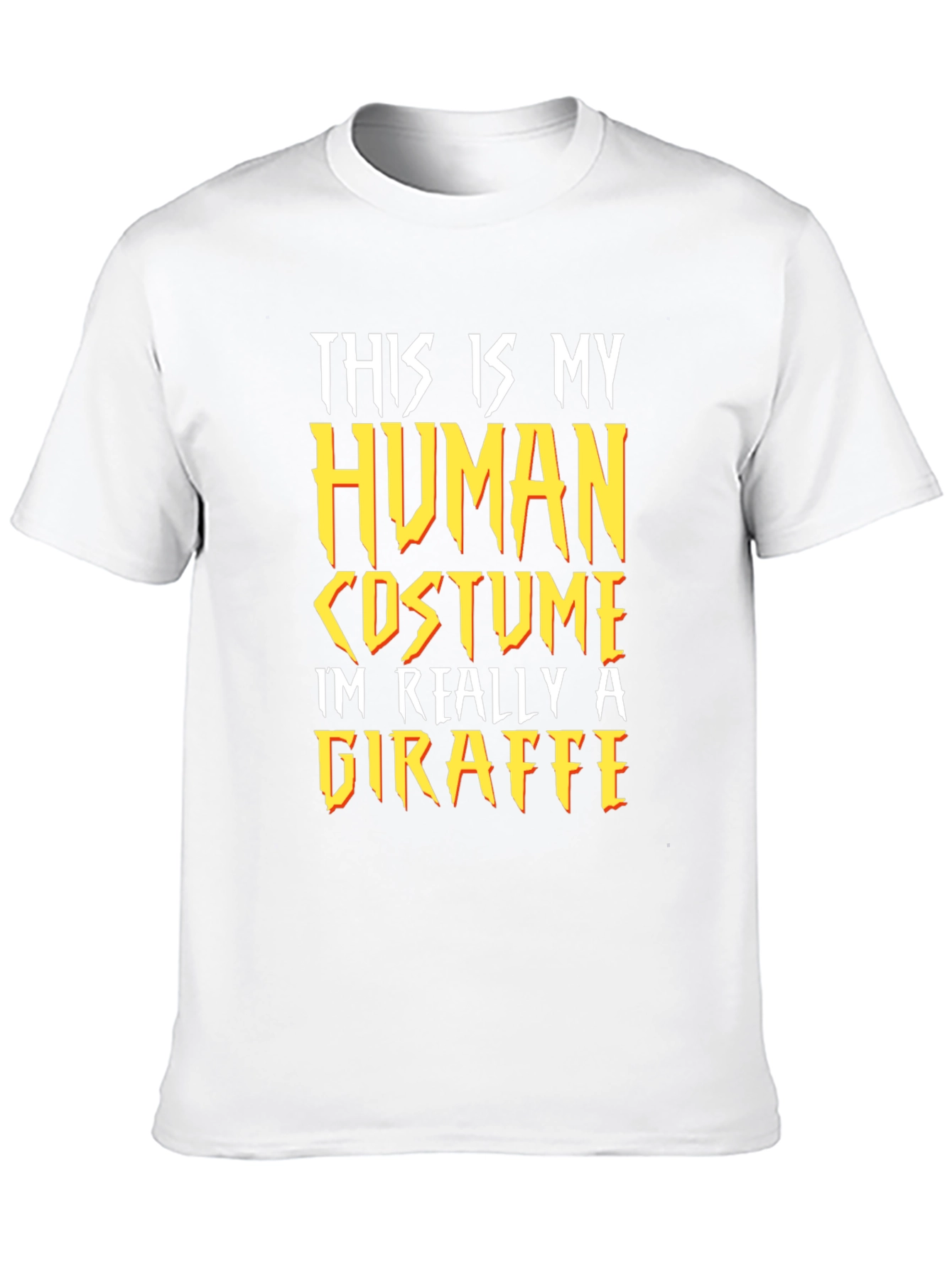 Human Costume Giraffe T-Shirt Funny Graphic Tee