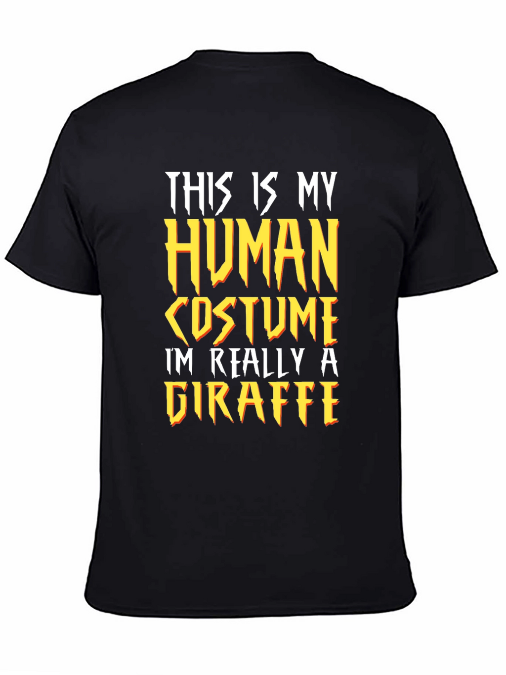 Human Costume Giraffe T-Shirt Funny Graphic Tee