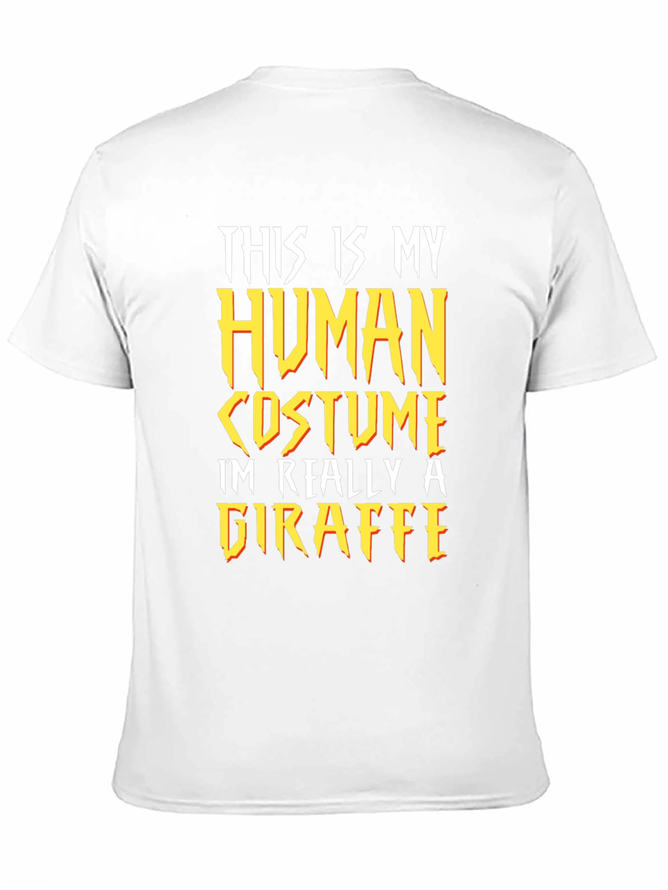 Human Costume Giraffe T-Shirt Funny Graphic Tee