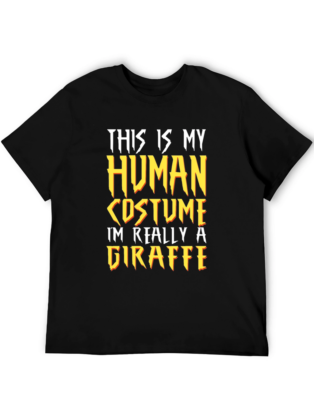 Human Costume Giraffe T-Shirt Funny Graphic Tee