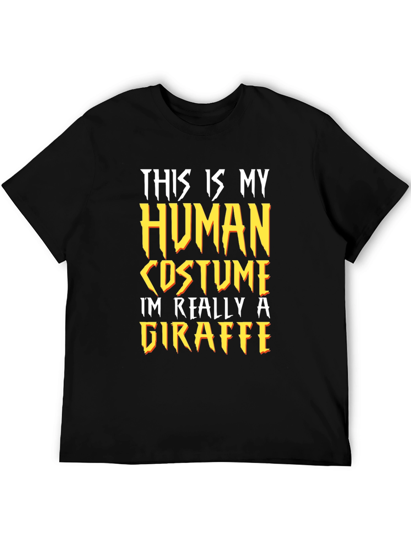 Human Costume Giraffe T-Shirt Funny Graphic Tee