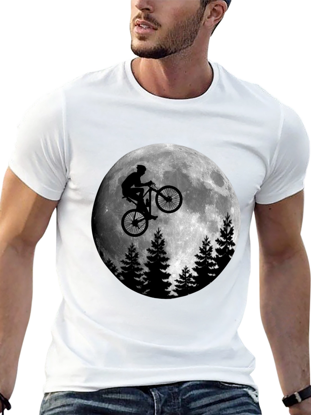 Moon Rider Graphic T-Shirt - Mens Black Tee