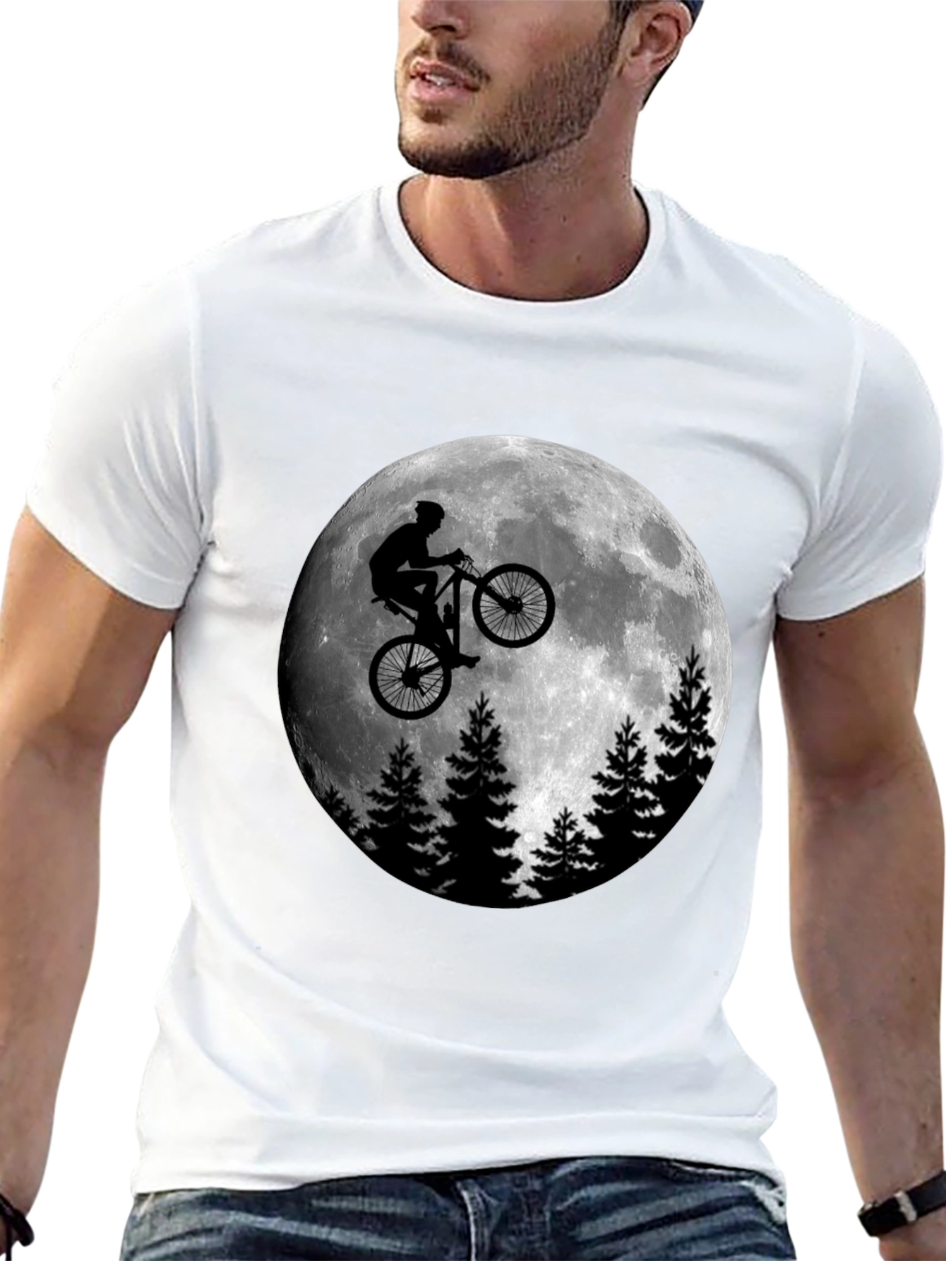Moon Rider Graphic T-Shirt - Mens Black Tee