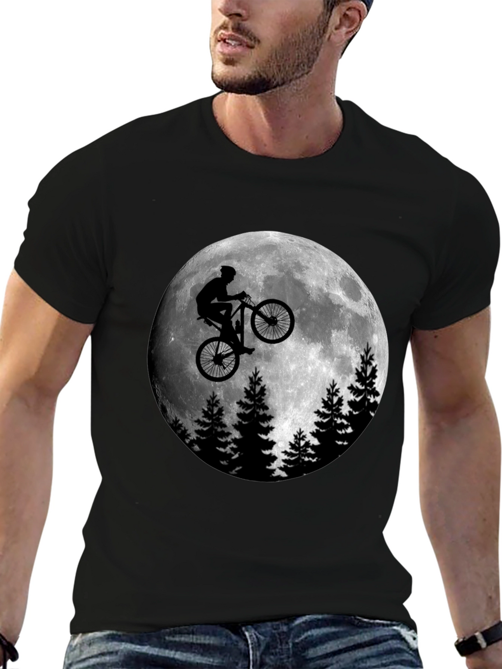 Moon Rider Graphic T-Shirt - Mens Black Tee