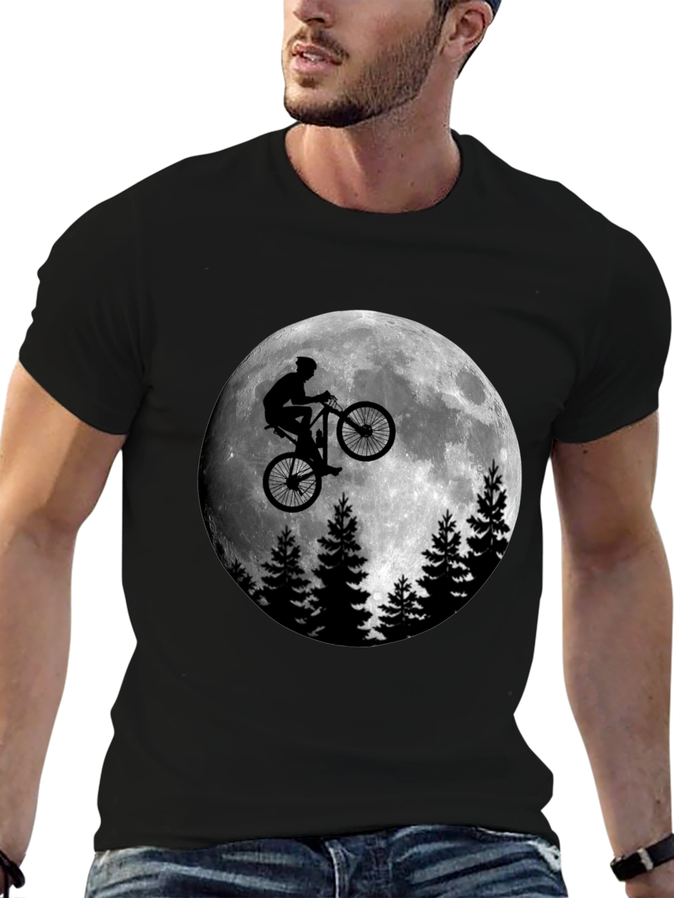 Moon Rider Graphic T-Shirt - Mens Black Tee