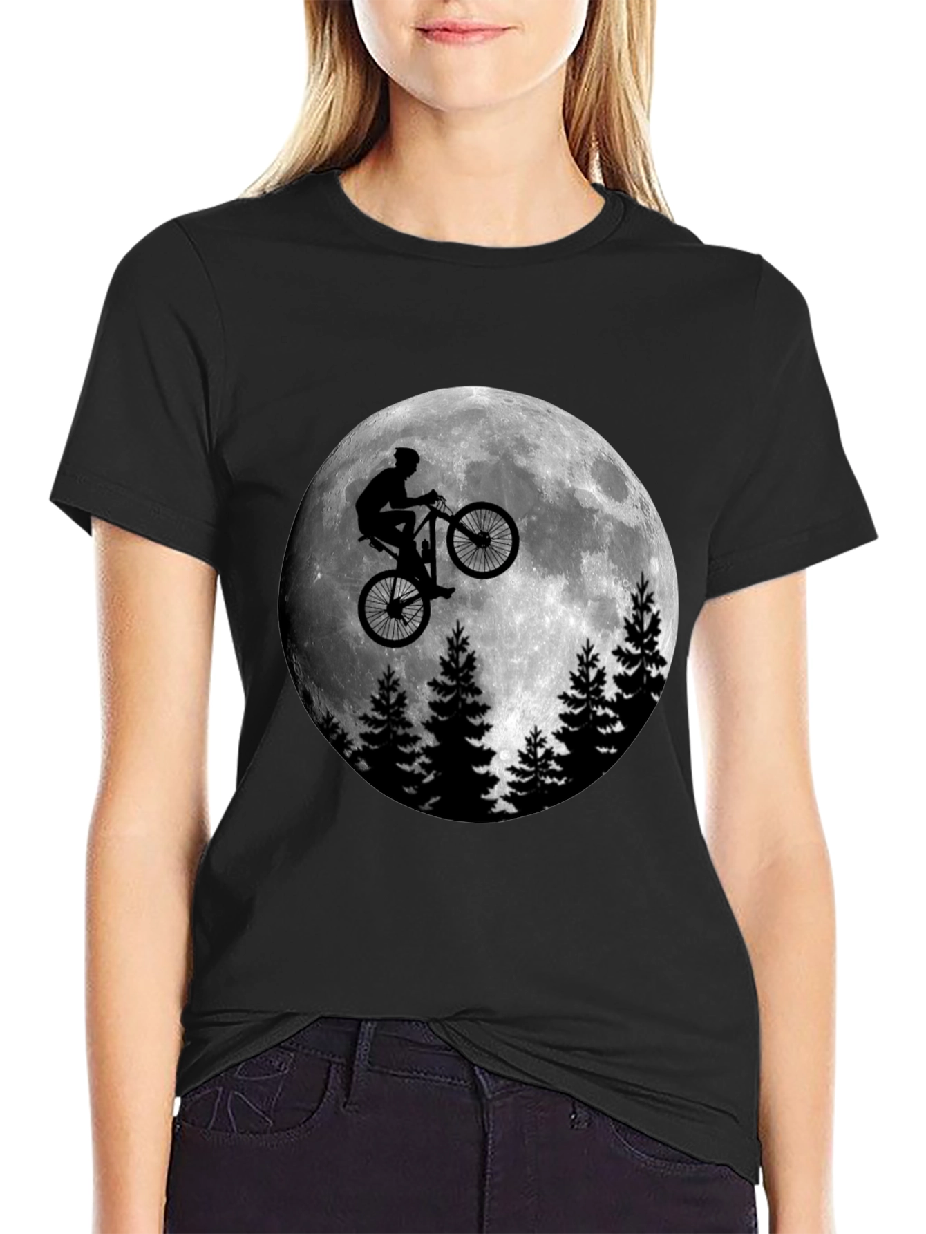 Moon Rider Graphic T-Shirt - Mens Black Tee