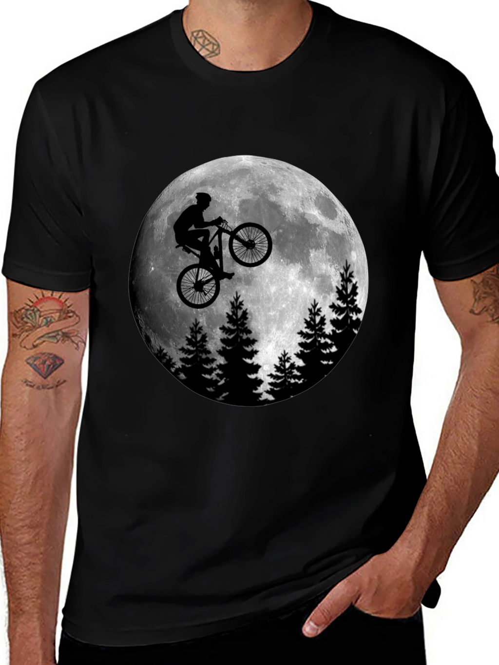 Moon Rider Graphic T-Shirt - Mens Black Tee