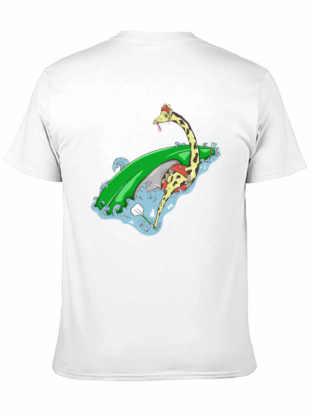 Surfing Giraffe Graphic Tee - Black