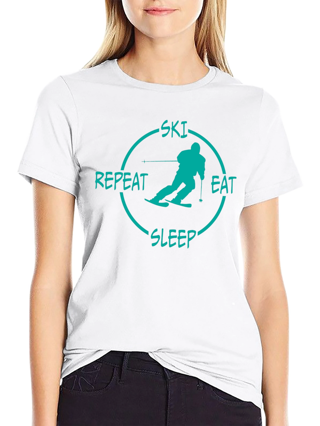Ski Eat Sleep Repeat Graphic Tee