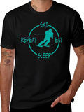 Ski Eat Sleep Repeat Graphic Tee