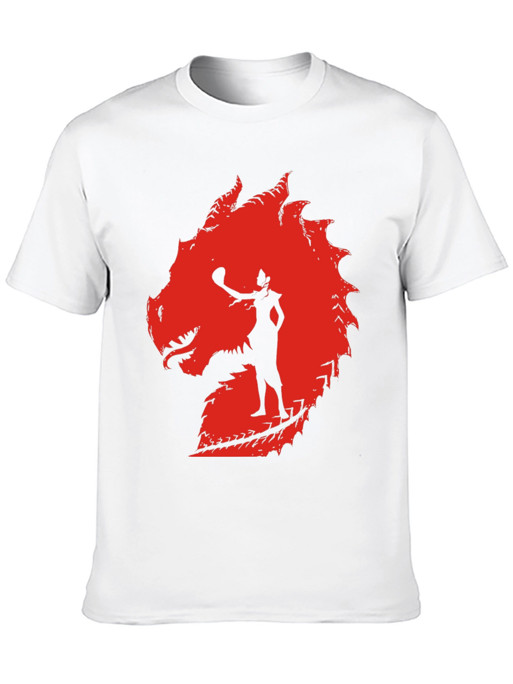 Dragon Silhouette Graphic Tee - Black