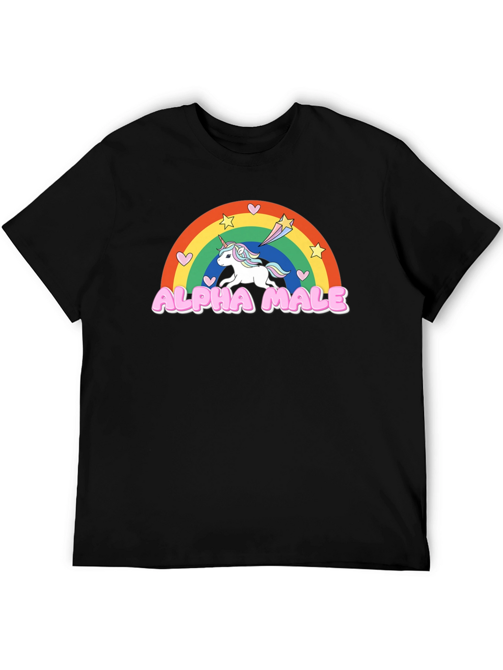 Alpha Male Unicorn Rainbow Graphic Tee