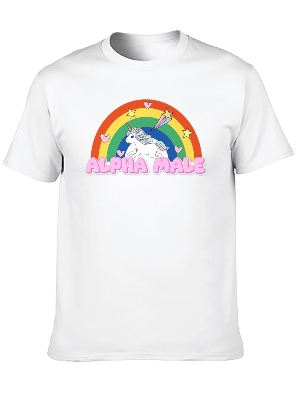 Alpha Male Unicorn Rainbow Graphic Tee