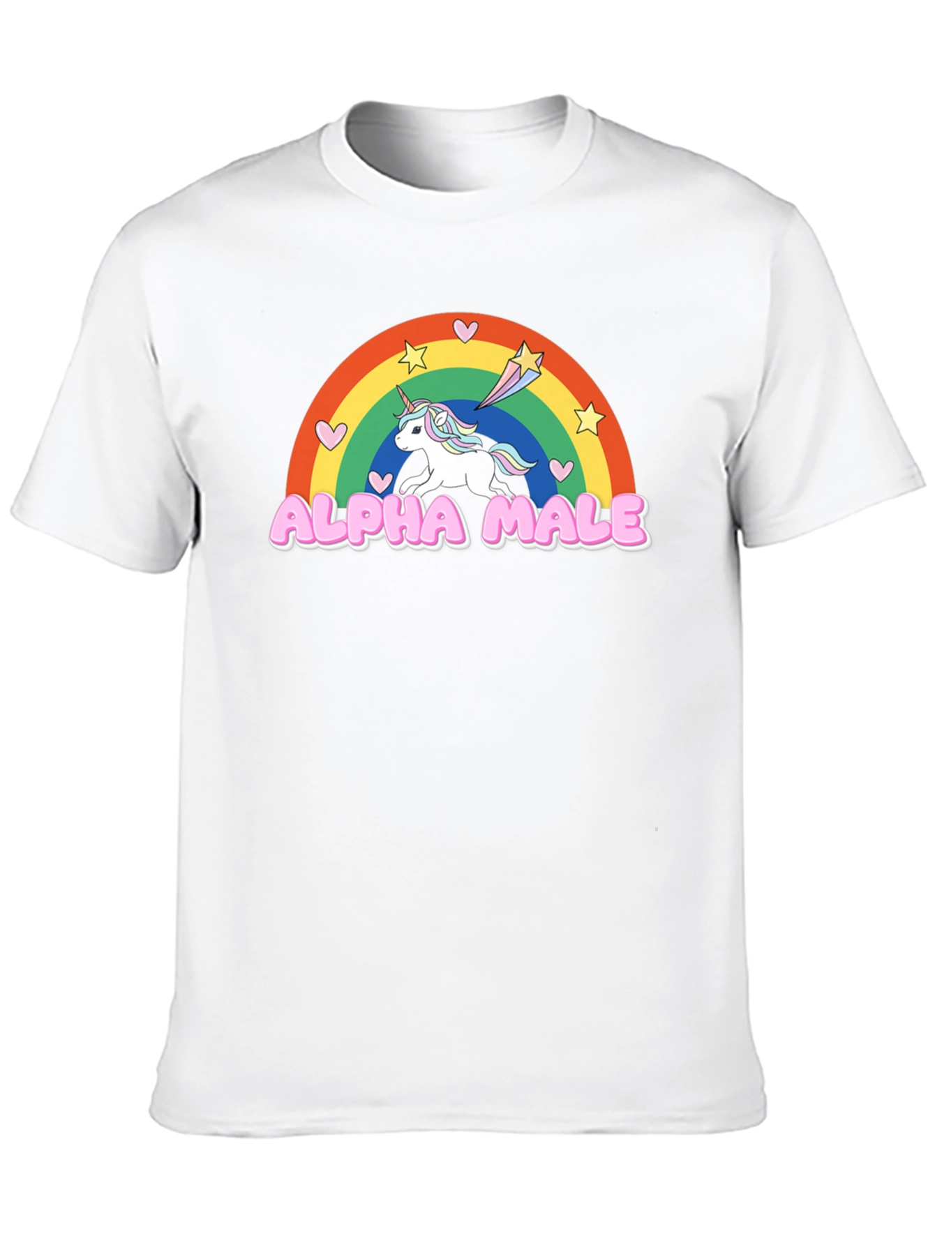 Alpha Male Unicorn Rainbow Graphic Tee