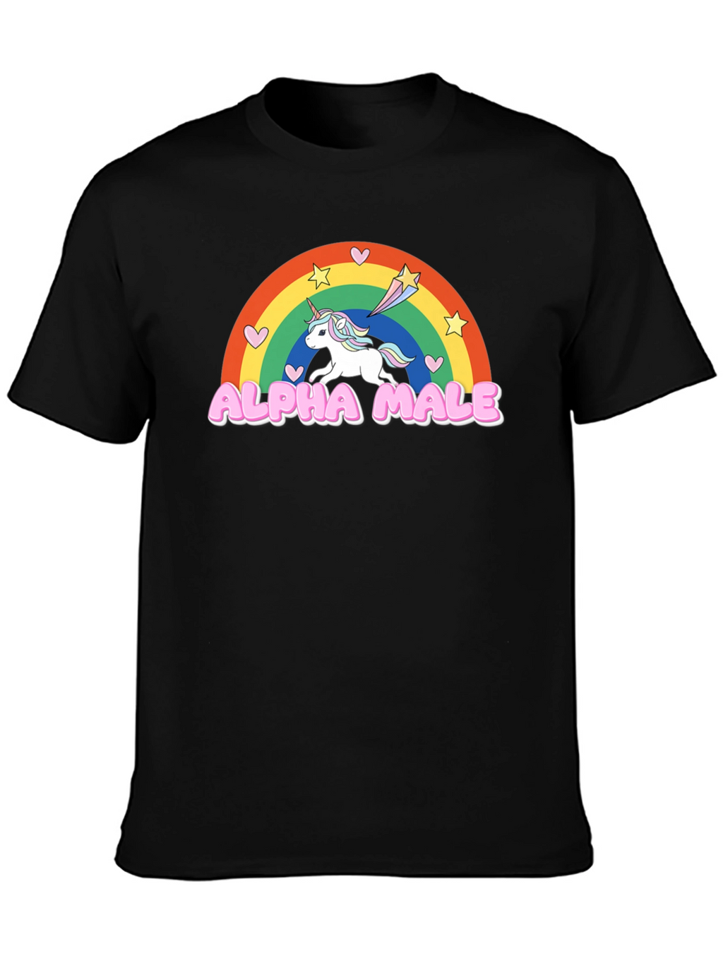 Alpha Male Unicorn Rainbow Graphic Tee
